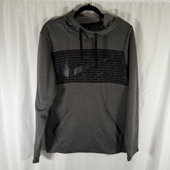 Nike Other - Nike Hoodie Men's Small Grey Dri Fit Fleece Lined Hooded Long Sleeve Pockets